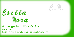 csilla mora business card